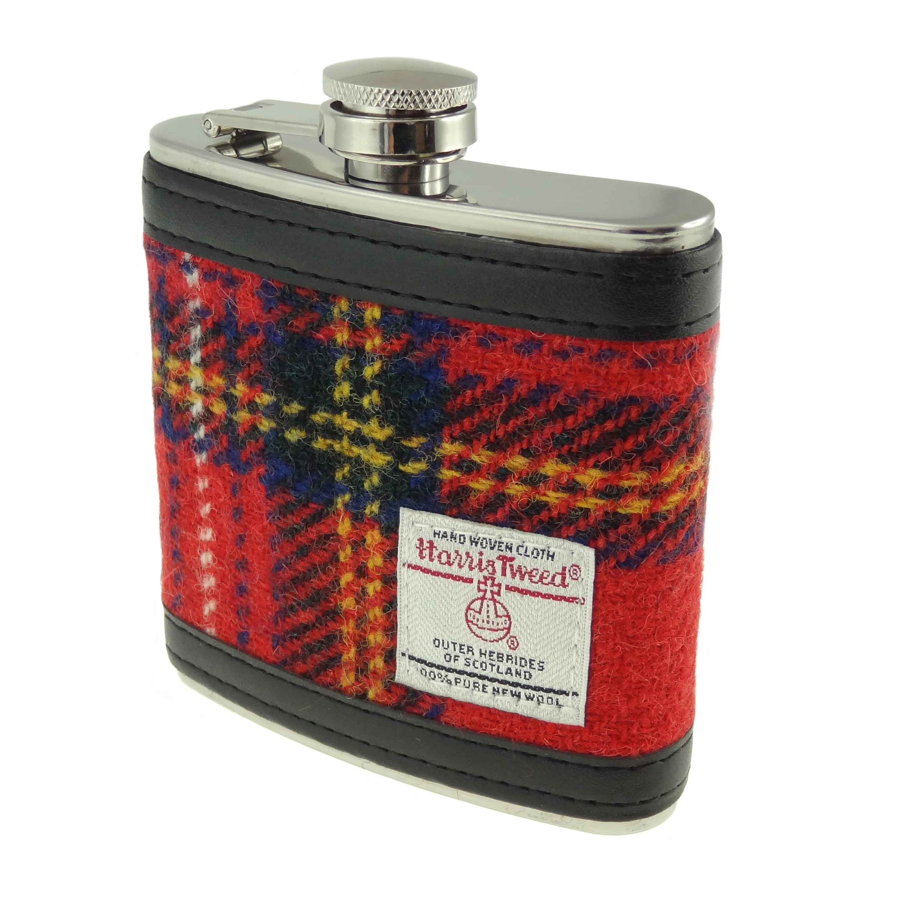 Glen Appin 6oz Harris Tweed Tartan Hip Flask - Image 10