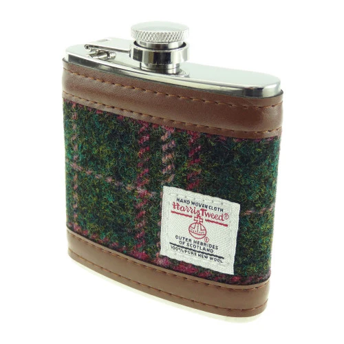 Glen Appin 6oz Harris Tweed Tartan Hip Flask - Image 11