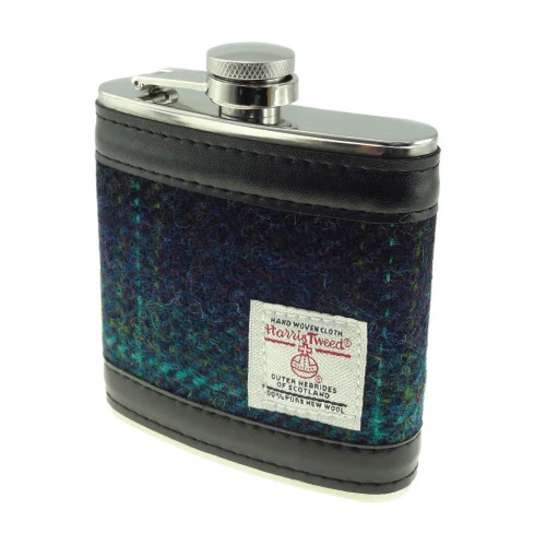 Glen Appin 6oz Harris Tweed Tartan Hip Flask - Image 12
