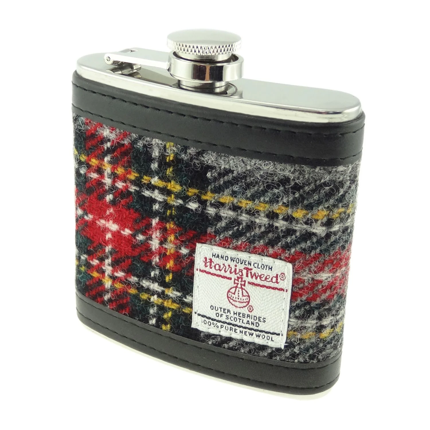 Glen Appin 6oz Harris Tweed Tartan Hip Flask - Image 8