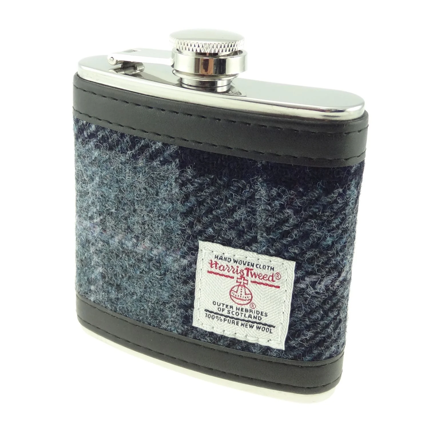 Glen Appin 6oz Harris Tweed Tartan Hip Flask - Image 9