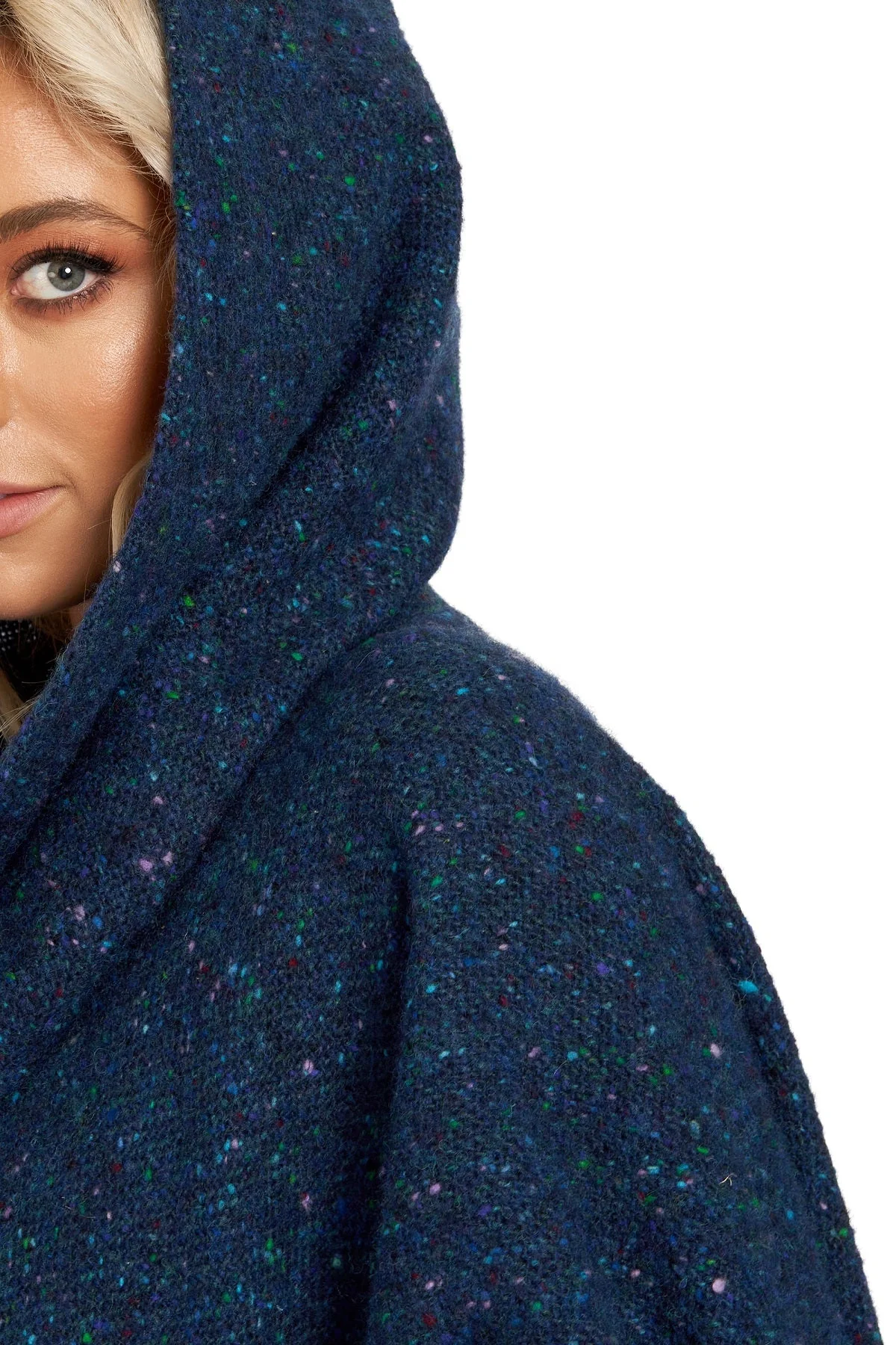 Women's Donegal Tweed Cape with Convertible Hood - Image 5