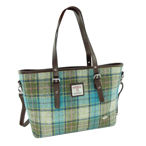 Harris Tweed Large Tote Bag with Shoulder Strap - Image 11