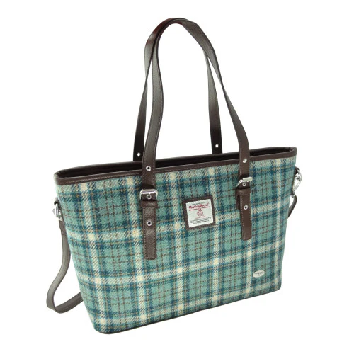 Harris Tweed Large Tote Bag with Shoulder Strap - Image 13