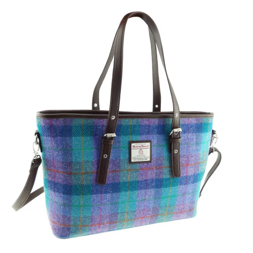 Harris Tweed Large Tote Bag with Shoulder Strap - Image 14