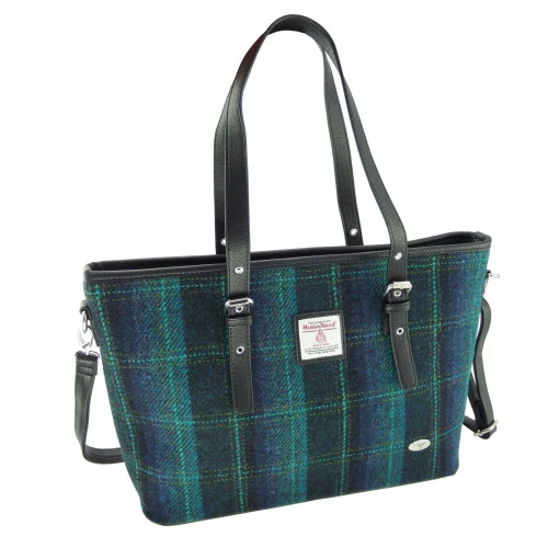 Harris Tweed Large Tote Bag with Shoulder Strap - Image 15
