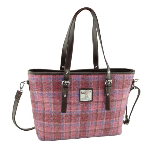 Harris Tweed Large Tote Bag with Shoulder Strap - Image 16