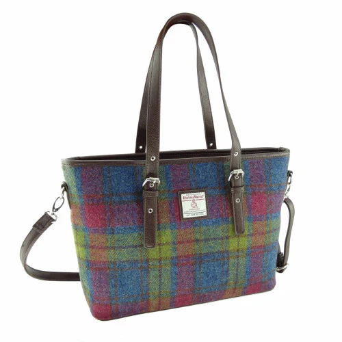 Harris Tweed Large Tote Bag with Shoulder Strap - Image 17