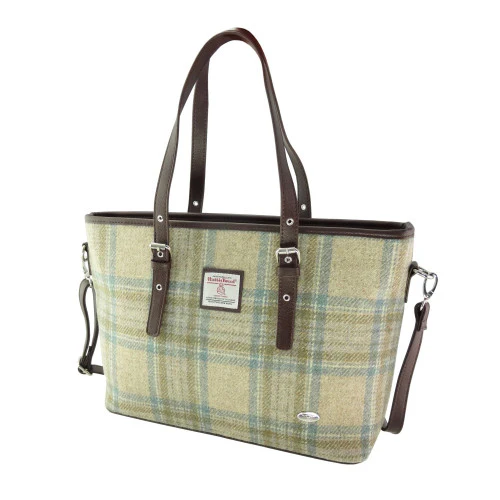 Harris Tweed Large Tote Bag with Shoulder Strap - Image 19