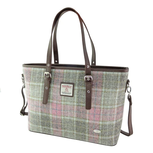 Harris Tweed Large Tote Bag with Shoulder Strap - Image 20