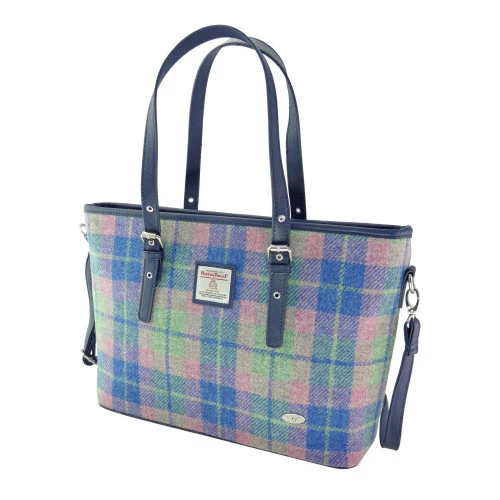 Harris Tweed Large Tote Bag with Shoulder Strap - Image 21