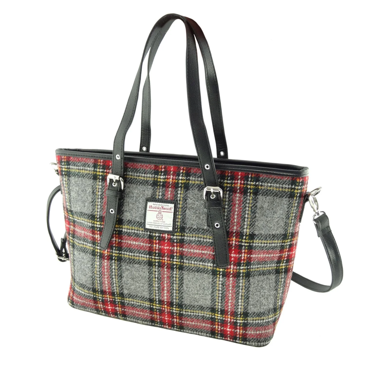 Harris Tweed Large Tote Bag with Shoulder Strap - Image 24