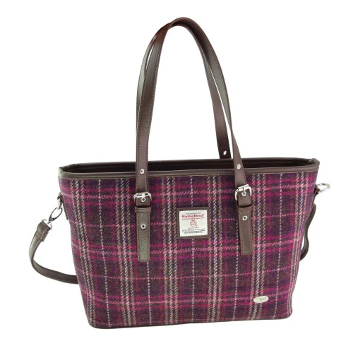 Harris Tweed Large Tote Bag with Shoulder Strap - Image 27