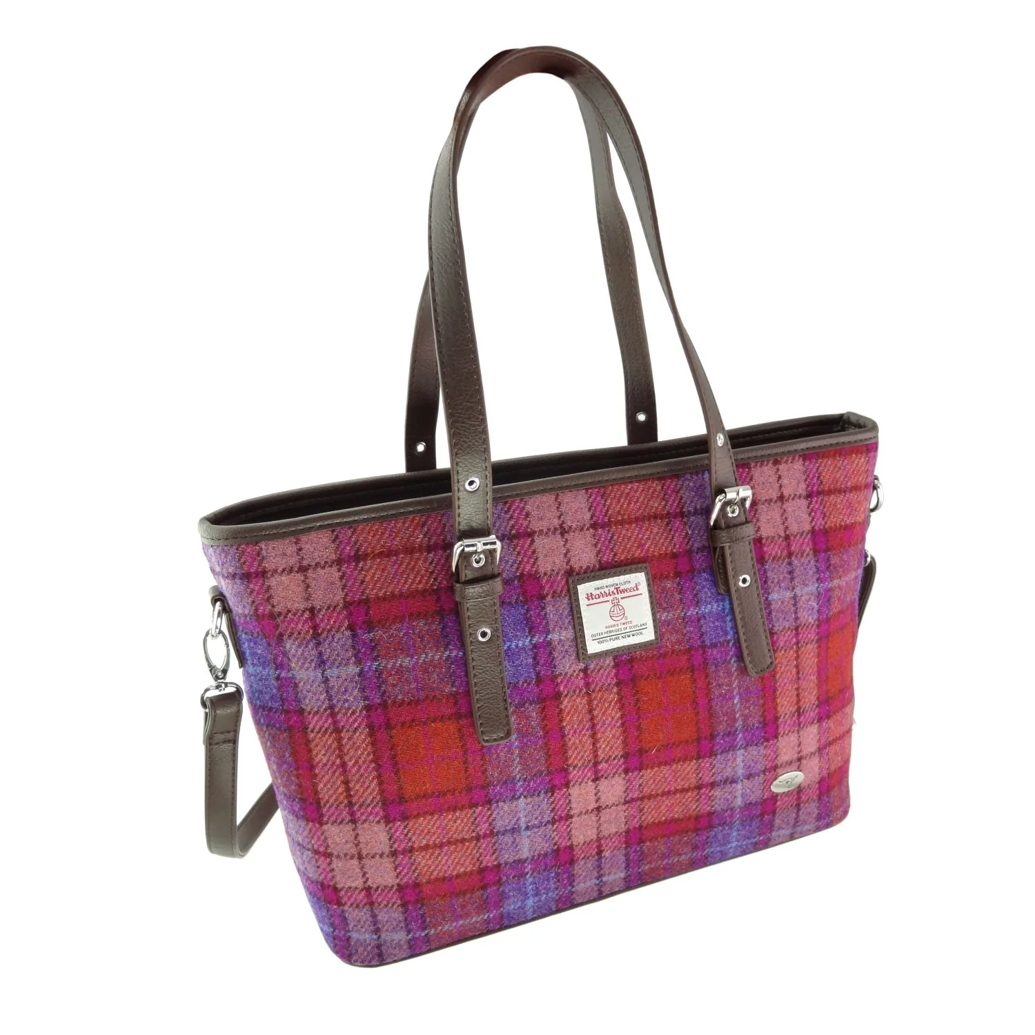 Harris Tweed Large Tote Bag with Shoulder Strap - Image 28
