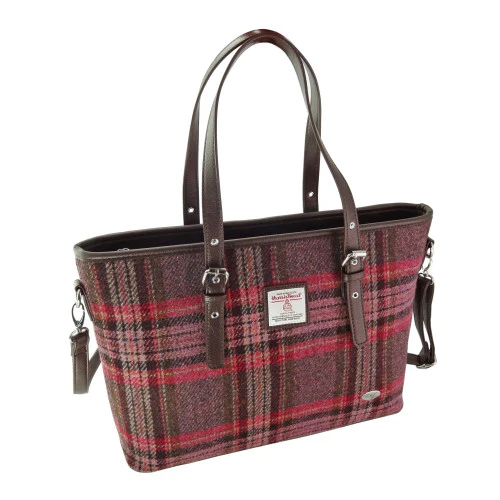 Harris Tweed Large Tote Bag with Shoulder Strap - Image 31