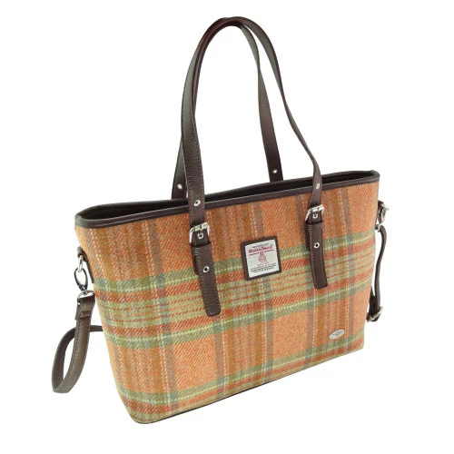 Harris Tweed Large Tote Bag with Shoulder Strap - Image 32