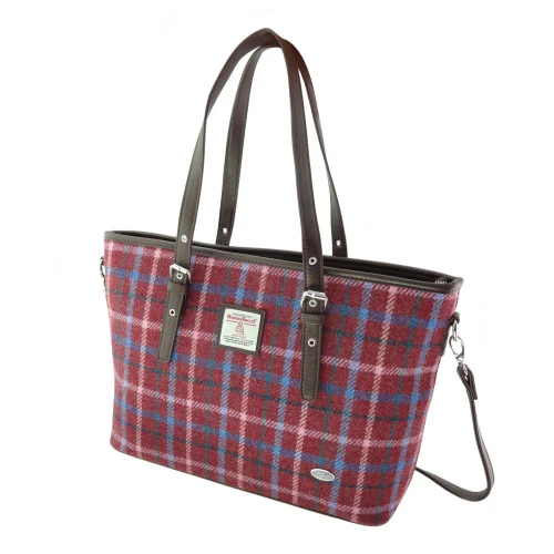Harris Tweed Large Tote Bag with Shoulder Strap - Image 33