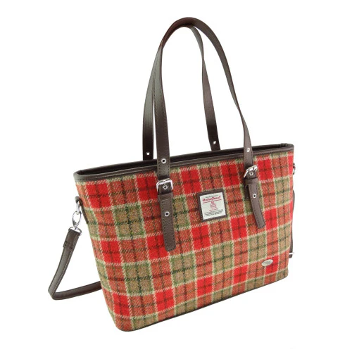 Harris Tweed Large Tote Bag with Shoulder Strap - Image 6
