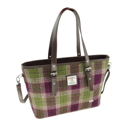 Harris Tweed Large Tote Bag with Shoulder Strap - Image 7