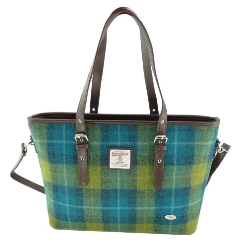 Harris Tweed Large Tote Bag with Shoulder Strap - Image 9