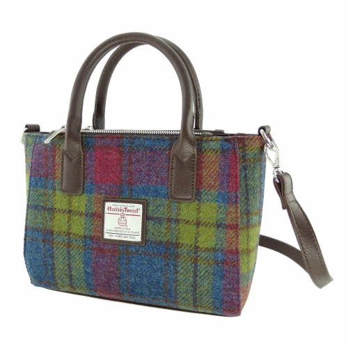 Harris Tweed Small Tote Bag with Shoulder Strap - Image 11
