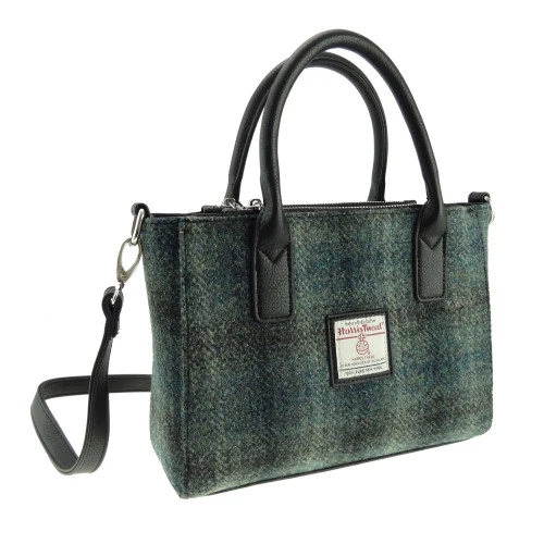 Harris Tweed Small Tote Bag with Shoulder Strap - Image 13