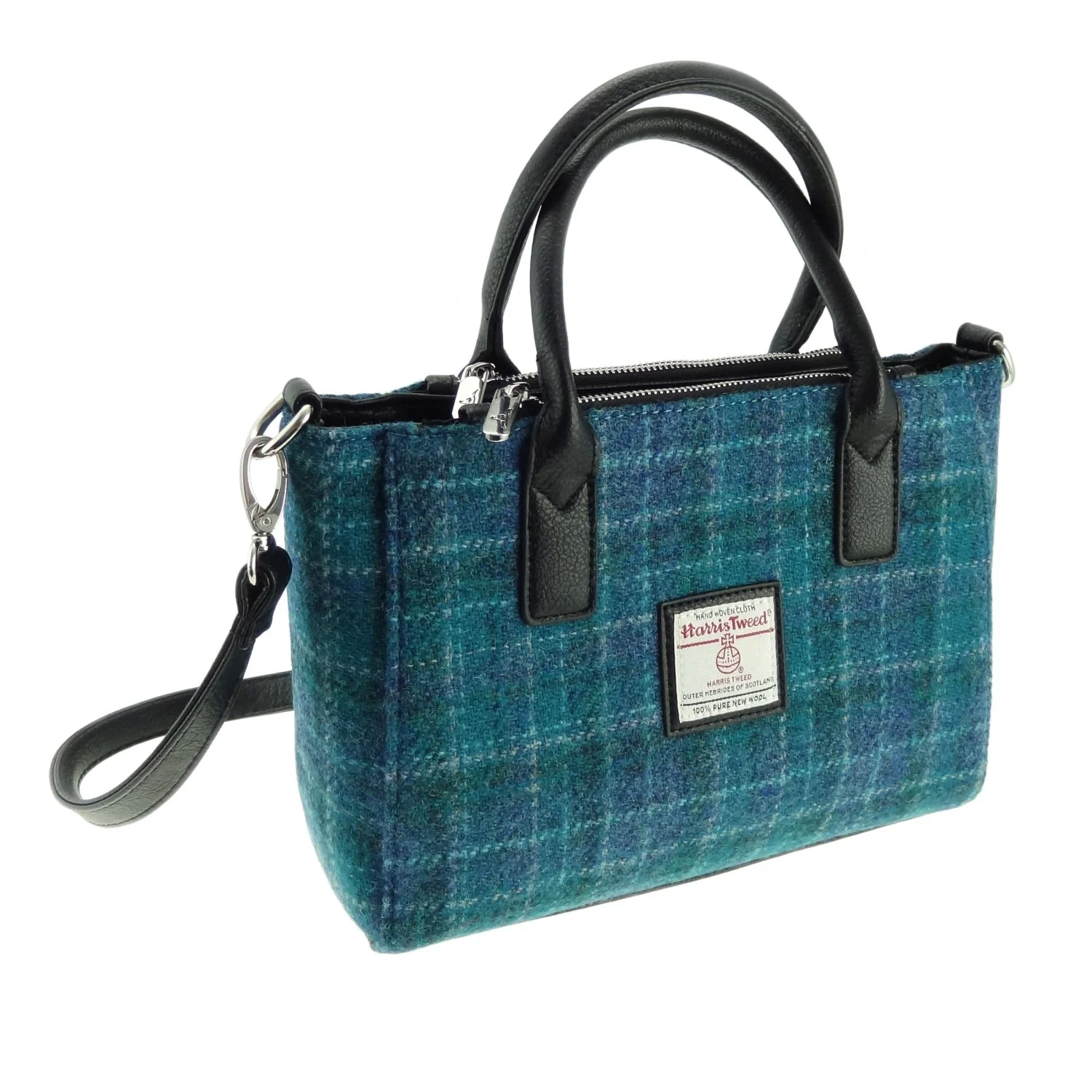Harris Tweed Small Tote Bag with Shoulder Strap - Image 14