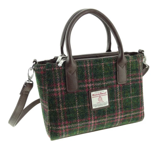 Harris Tweed Small Tote Bag with Shoulder Strap - Image 16