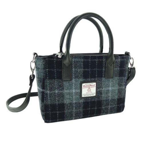 Harris Tweed Small Tote Bag with Shoulder Strap - Image 18