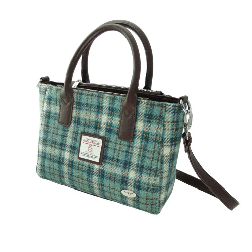 Harris Tweed Small Tote Bag with Shoulder Strap - Image 23