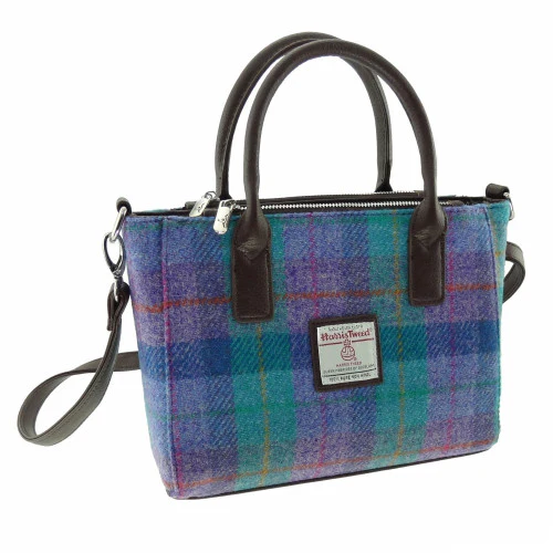 Harris Tweed Small Tote Bag with Shoulder Strap - Image 24