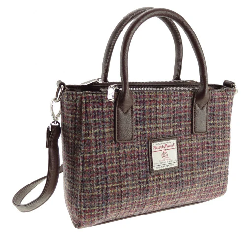 Harris Tweed Small Tote Bag with Shoulder Strap - Image 26