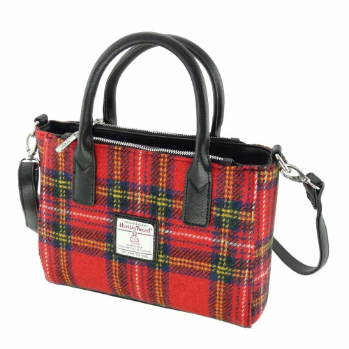 Harris Tweed Small Tote Bag with Shoulder Strap - Image 28