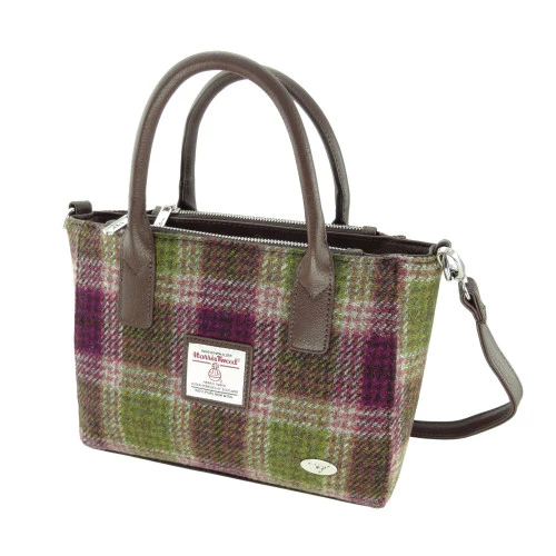 Harris Tweed Small Tote Bag with Shoulder Strap - Image 29
