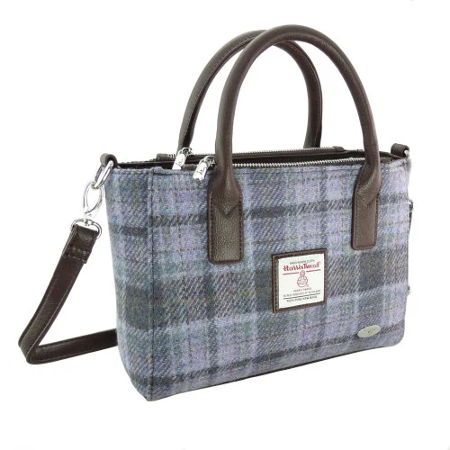 Harris Tweed Small Tote Bag with Shoulder Strap - Image 3