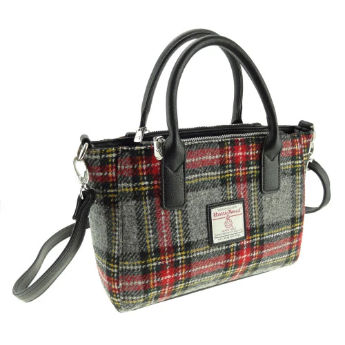 Harris Tweed Small Tote Bag with Shoulder Strap - Image 32