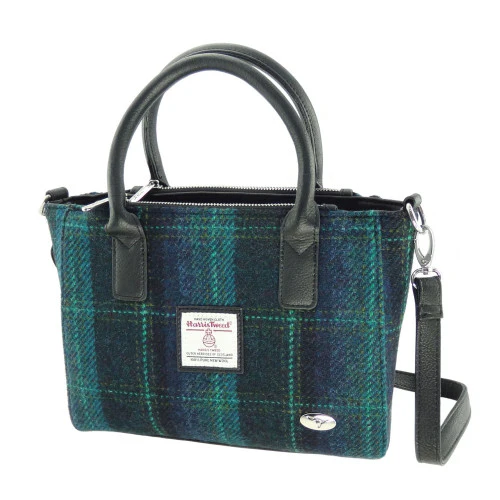 Harris Tweed Small Tote Bag with Shoulder Strap - Image 33