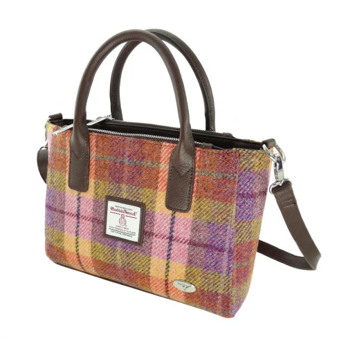 Harris Tweed Small Tote Bag with Shoulder Strap - Image 34