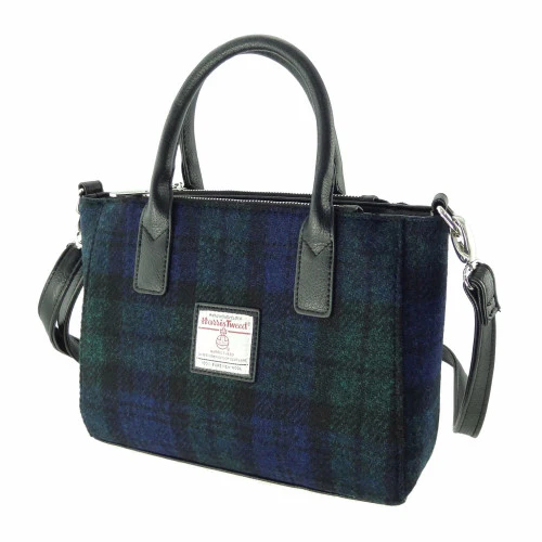 Harris Tweed Small Tote Bag with Shoulder Strap - Image 35