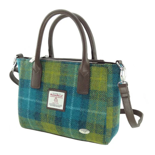 Harris Tweed Small Tote Bag with Shoulder Strap - Image 36