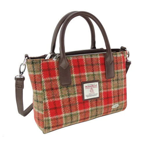 Harris Tweed Small Tote Bag with Shoulder Strap - Image 37