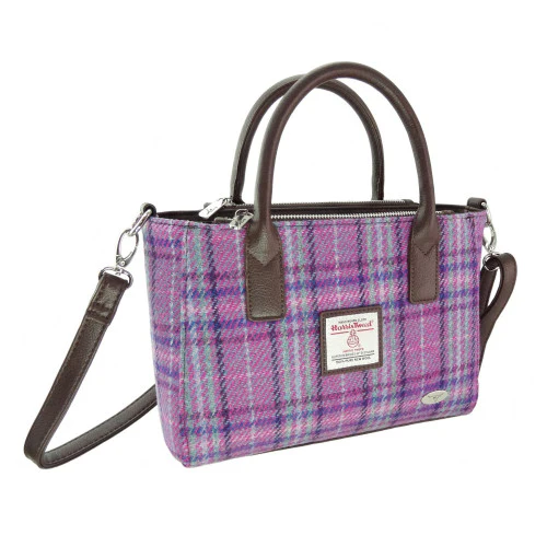 Harris Tweed Small Tote Bag with Shoulder Strap - Image 38