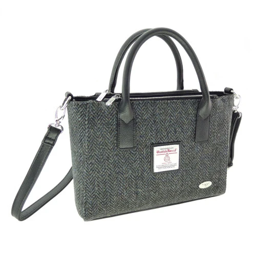 Harris Tweed Small Tote Bag with Shoulder Strap - Image 4
