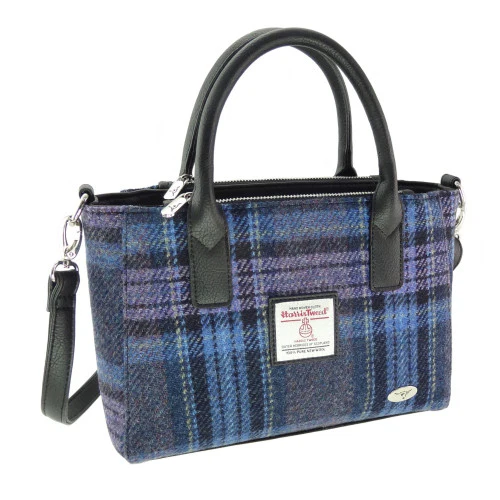 Harris Tweed Small Tote Bag with Shoulder Strap - Image 43