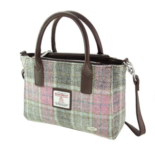 Harris Tweed Small Tote Bag with Shoulder Strap - Image 47