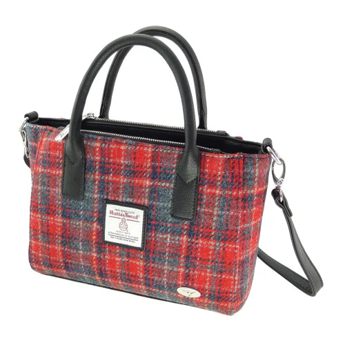 Harris Tweed Small Tote Bag with Shoulder Strap - Image 5