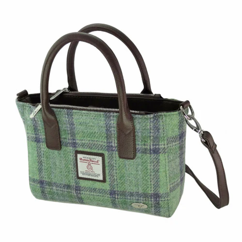 Harris Tweed Small Tote Bag with Shoulder Strap - Image 50