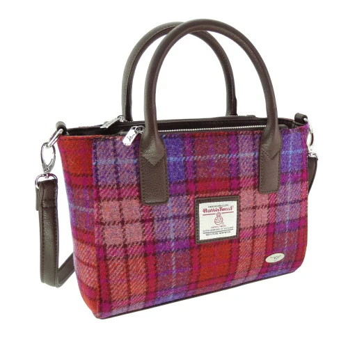 Harris Tweed Small Tote Bag with Shoulder Strap - Image 51