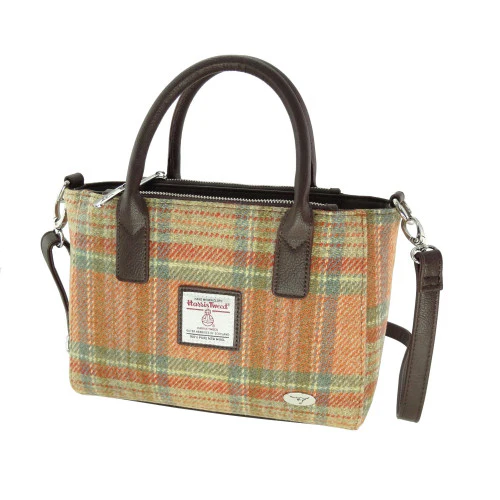 Harris Tweed Small Tote Bag with Shoulder Strap - Image 6