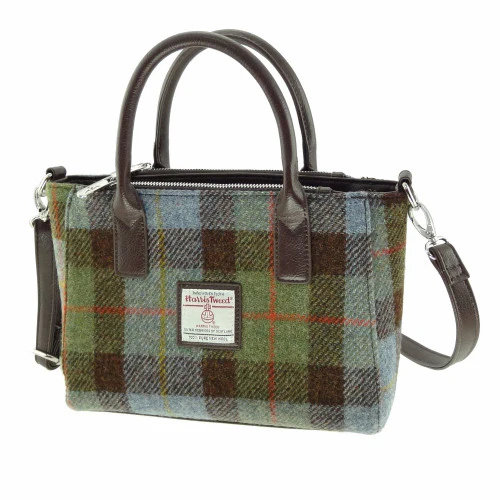 Harris Tweed Small Tote Bag with Shoulder Strap - Image 7
